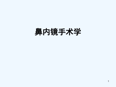 鼻内窥镜技术