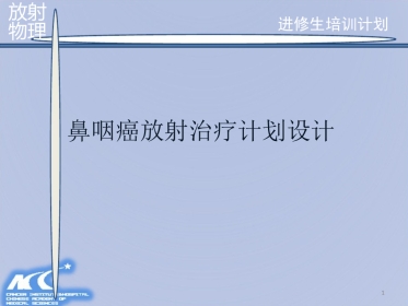 鼻咽癌放射治疗计划设计PPT课件