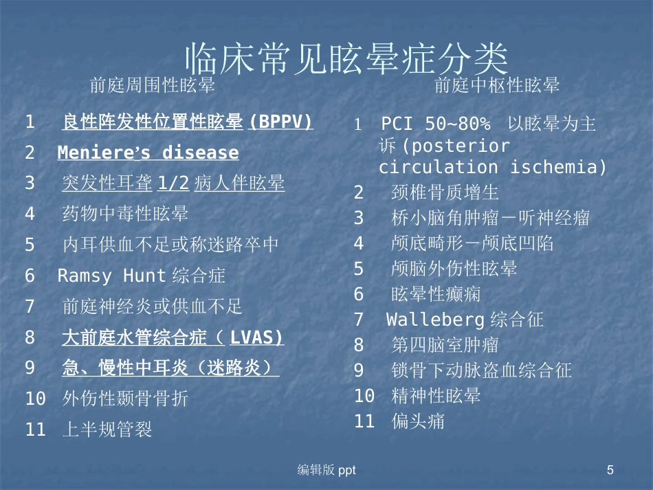 常见耳源性眩晕的诊断与治疗PPT课件_第5页