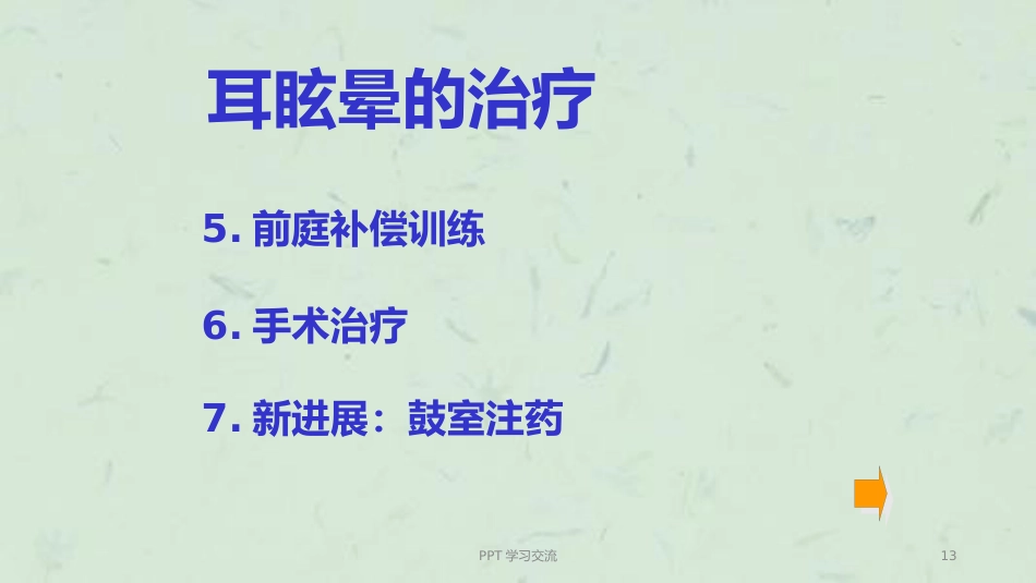 耳眩晕诊治与调护ppt课件_第13页