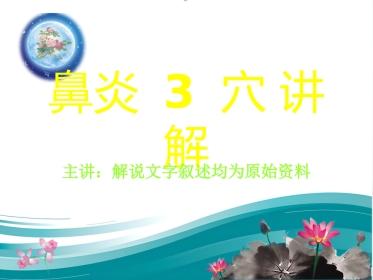 鼻炎 3 穴 讲解精编版