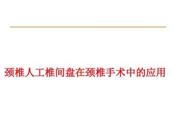 颈椎人工椎间盘CDR