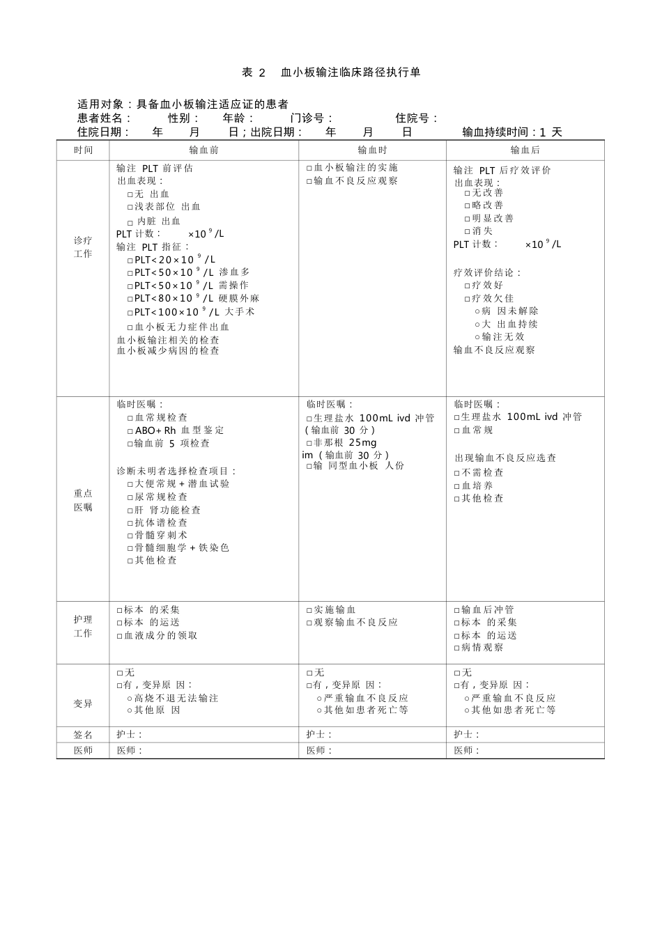 血液成分输注临床路径专家共识_第4页