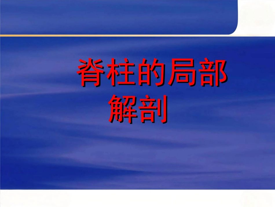 脊柱局部解剖_第1页