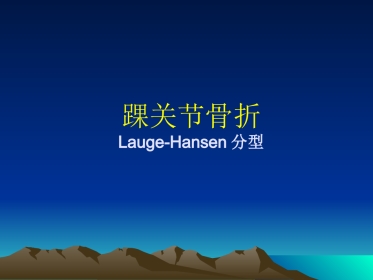 踝关节骨折分型-1