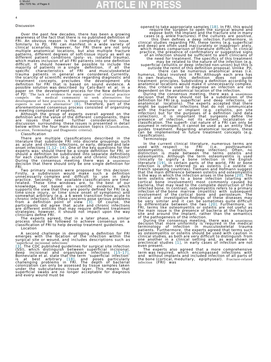 国际专家组共识：骨折相关感染的定义_第4页