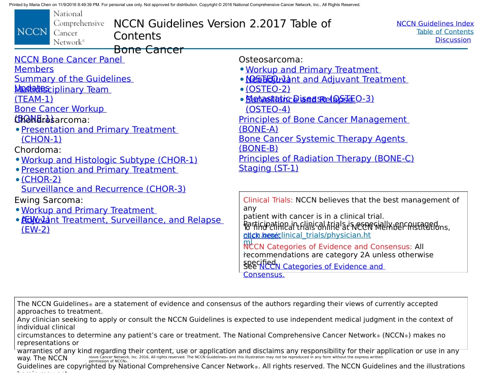 NCCN临床实践指南：骨肿瘤_第3页