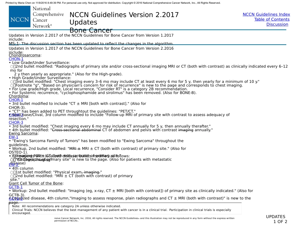 NCCN临床实践指南：骨肿瘤_第4页