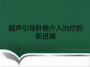 超声引导肝癌介入治疗进展