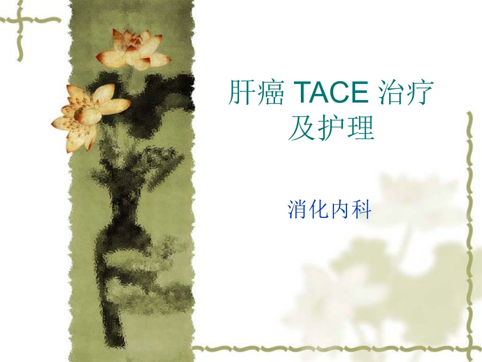 肝癌TACE治疗及护理_第1页