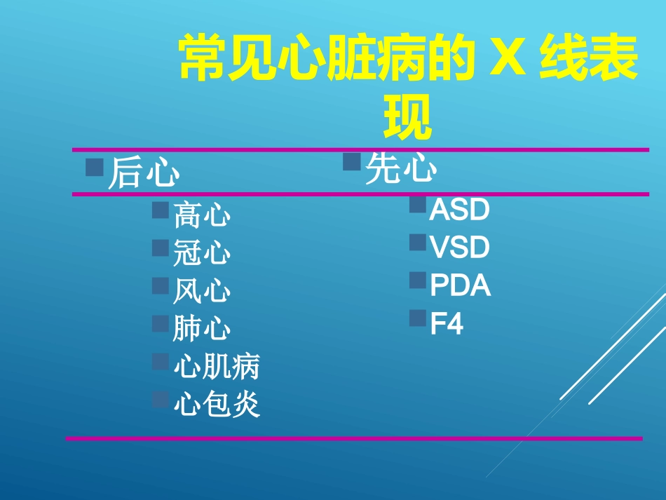 常见心脏疾病的X线影像XR诊断_第2页