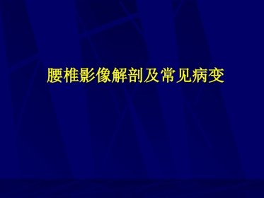 外影像与诊断学：腰椎影像解剖及常见病变