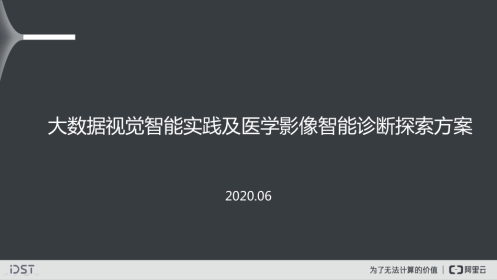 大数据视觉智能实践及医学影像智能诊断探索