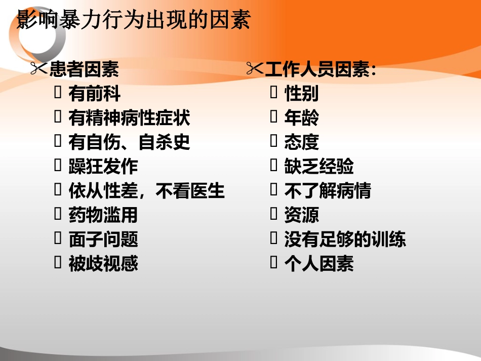 精神科暴力管理技能与技巧新ppt_第8页