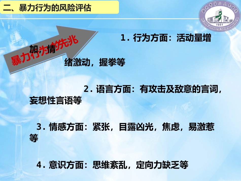 2016年精神科暴力管理技能与技巧新_第12页