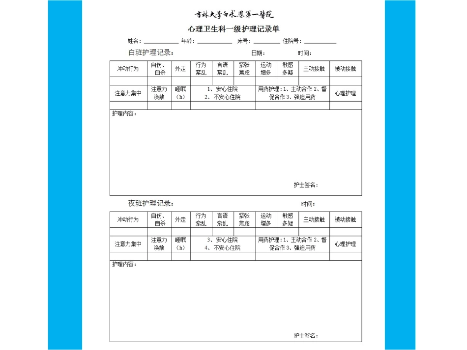 精神科护理技能 2. 精神疾病的护理观察与记录_第11页