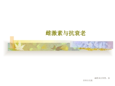 雌激素与抗衰老共文档