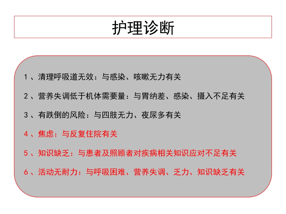 延续护理模式对一例慢性阻塞性肺疾病患者的护理_第14页