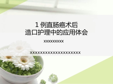 1例直肠癌术后造口护理