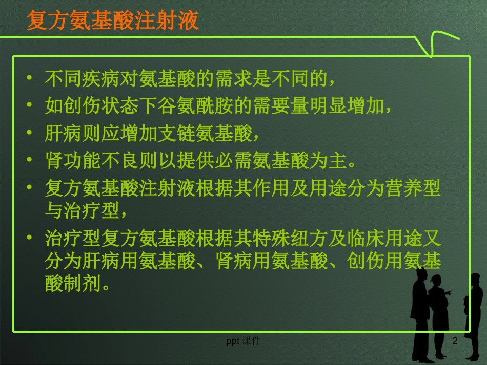复方氨基酸注射液的类型及合理应用--ppt课件_第2页