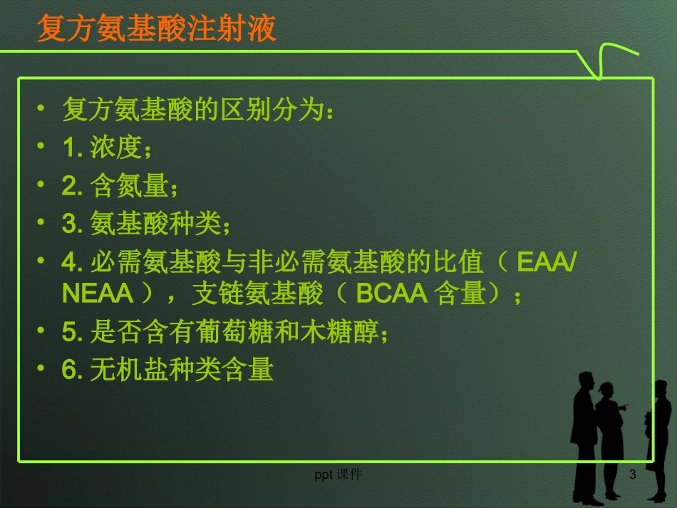 复方氨基酸注射液的类型及合理应用--ppt课件_第3页