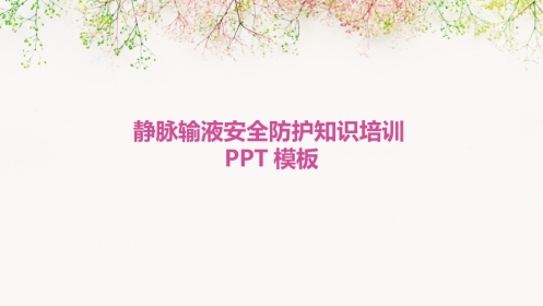 静脉输液安全防护知识培训PPT模板