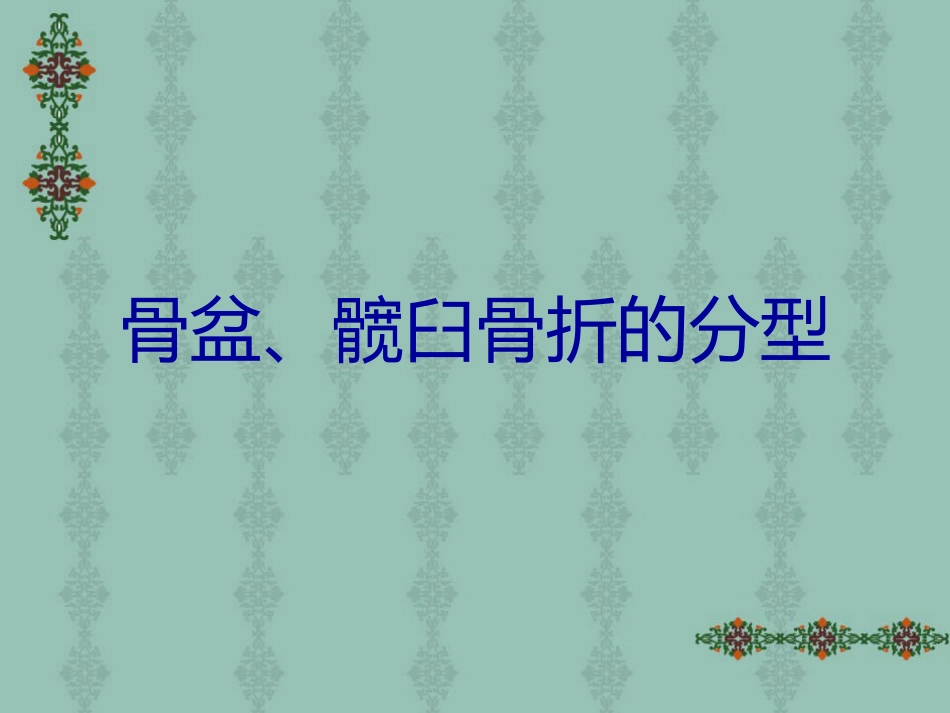 骨盆、髋臼骨折的分型_第1页