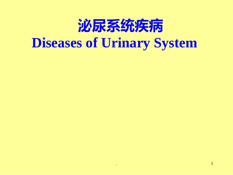 病理学泌尿系统疾病ppt课件ppt演示课件_第1页