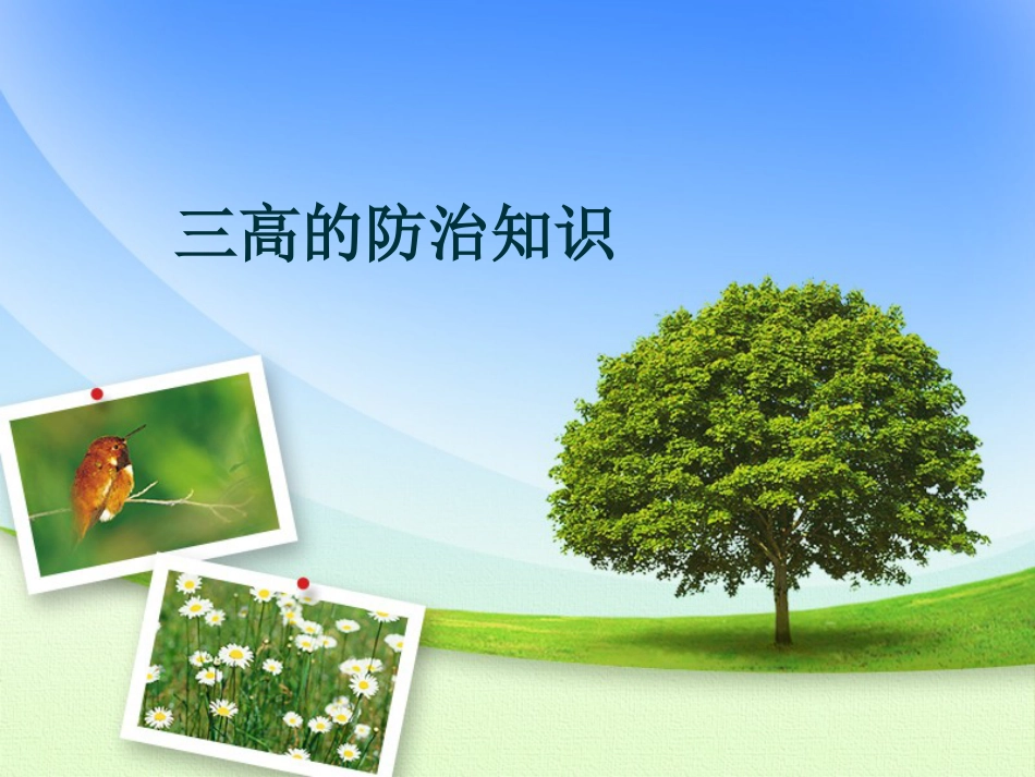 中老年三高防治讲座PPT课件_第1页