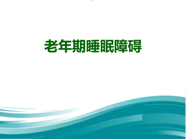 老年期睡眠障碍 PPT课件