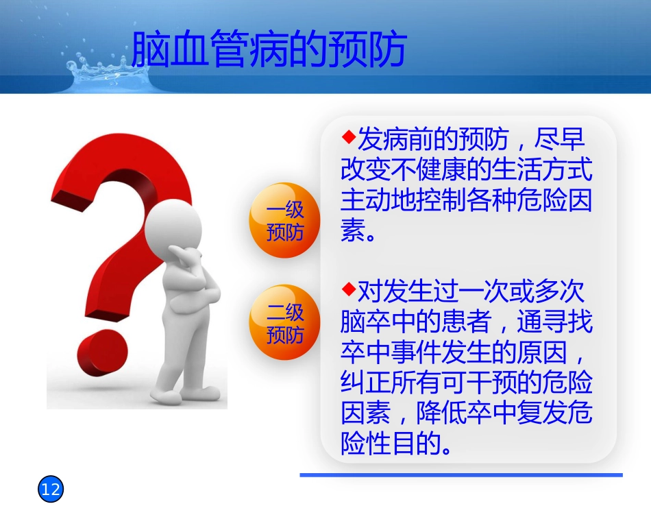 预防脑血管病 拥有健康人生_第12页