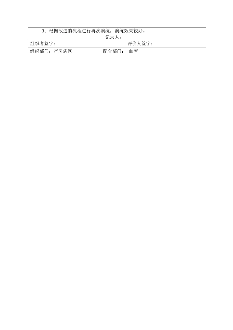 产后出血应急预案演练记录_第3页