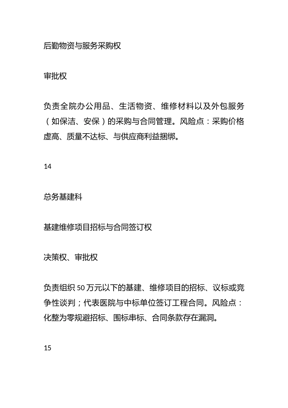 XX市XX区人民医院关键岗位权力清单管理制度_第11页