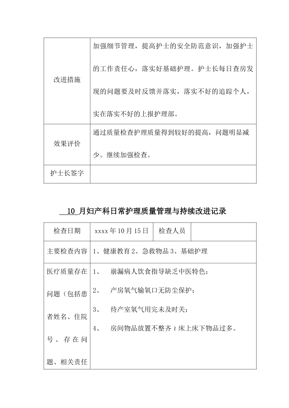 妇产科护理质量管理与持续改进(科内自查)_第14页