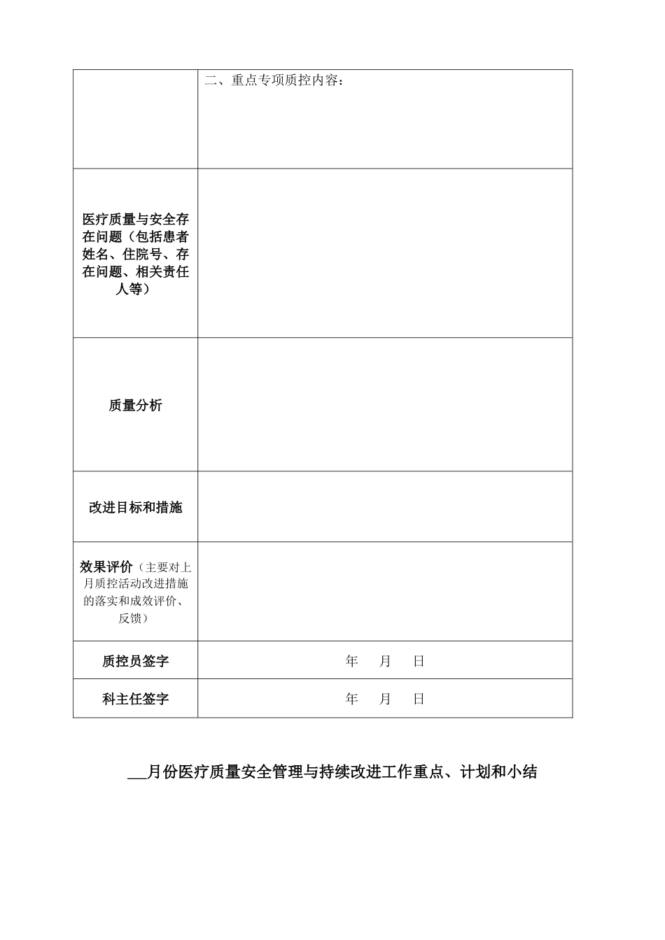 妇幼保健医院医疗质量、安全管理持续改进记录本_第14页