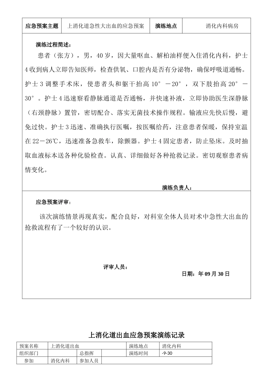 上消化道大出血应急演练方案_第3页