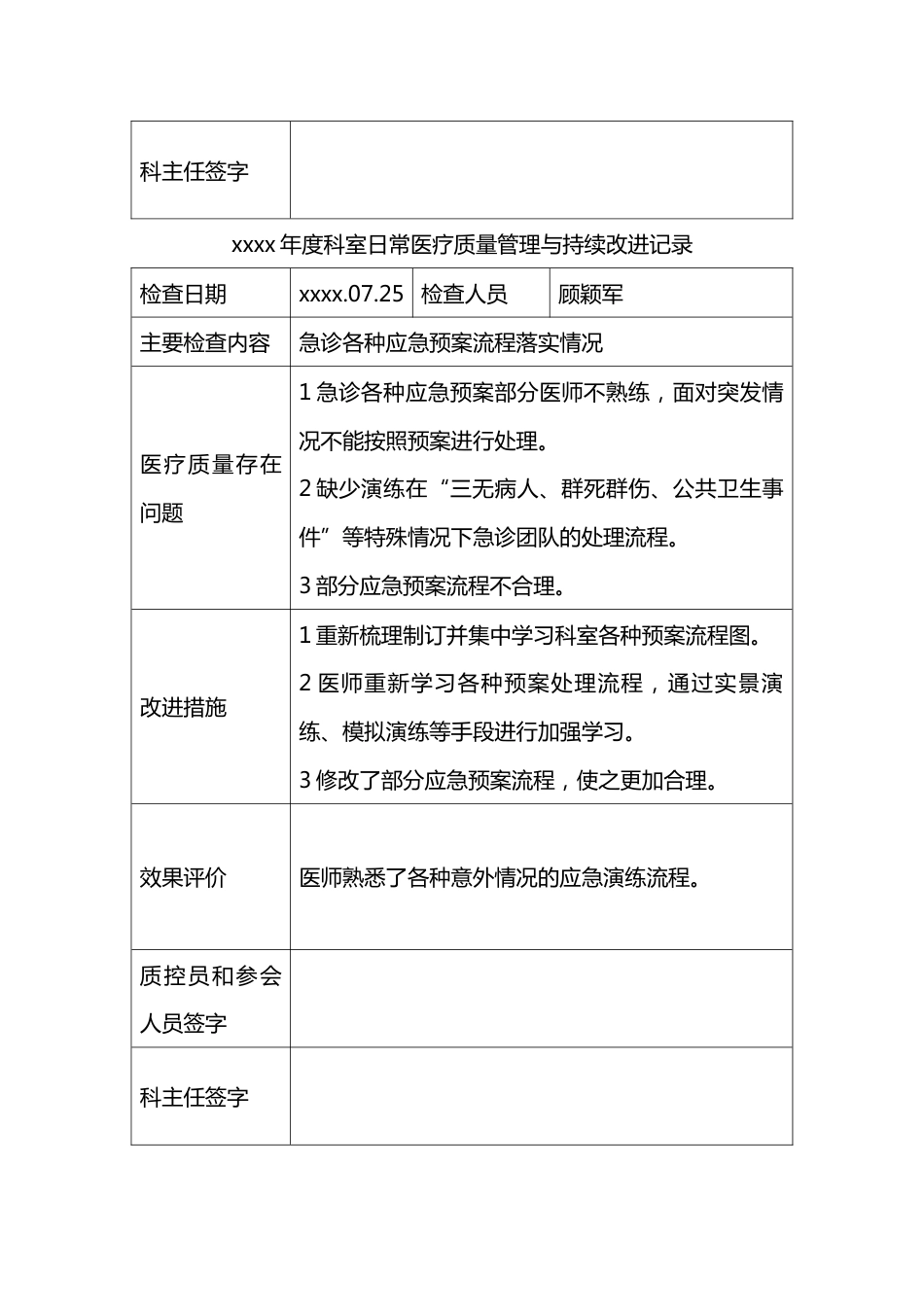 急诊科科室质量控制记录本_第13页