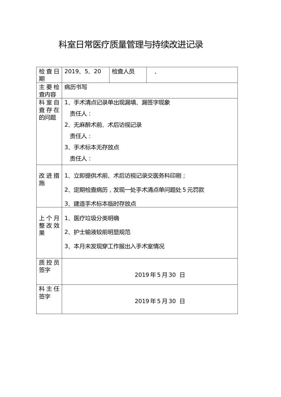 医疗质量管理与安全管理记录本_第9页
