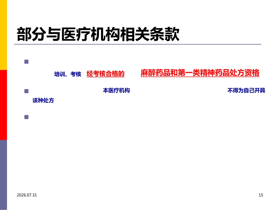 医院麻醉药品和精神药品管理PPT课件_第15页