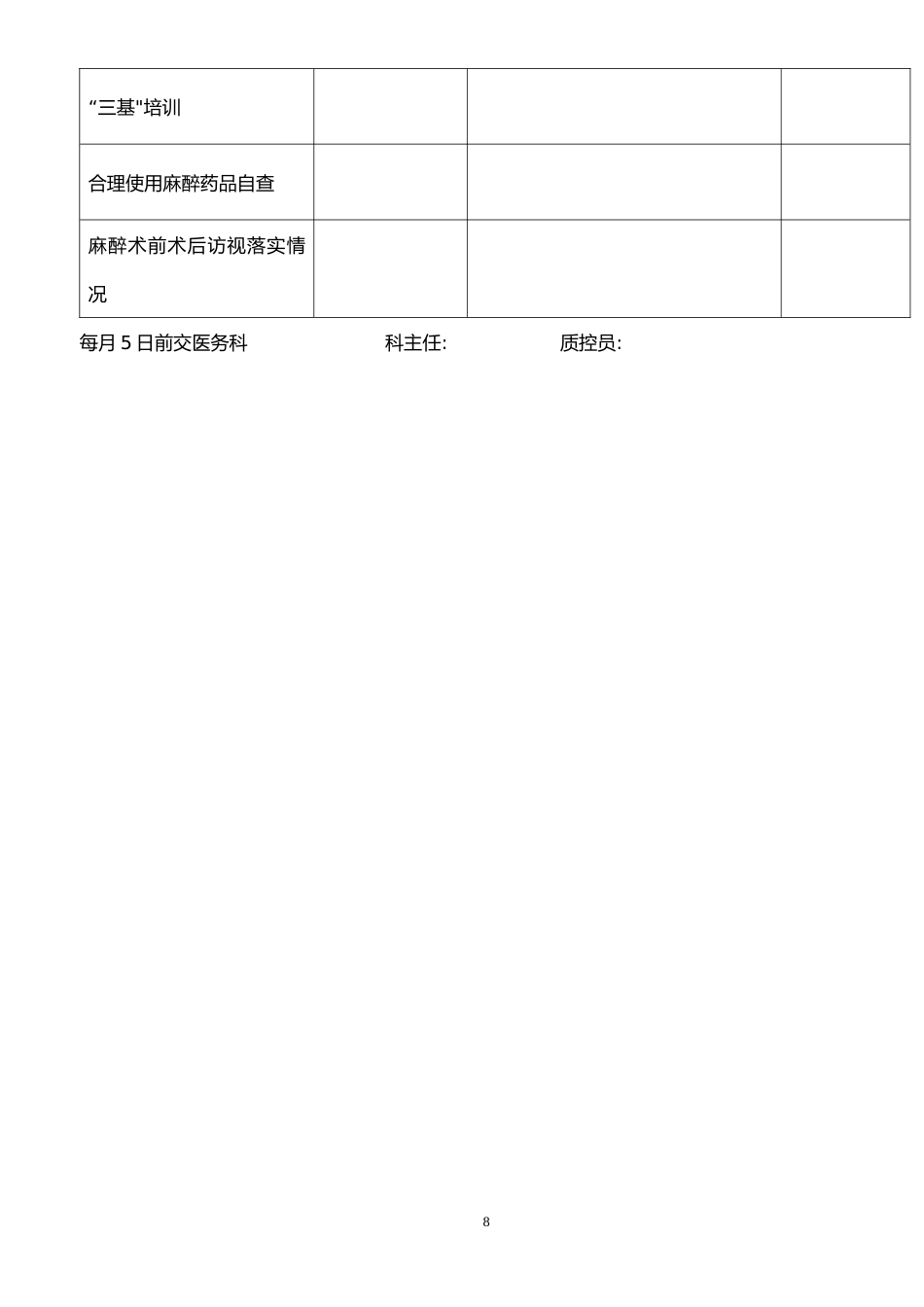 三级医院临床科室医疗质量管理考核标准(1)_第8页