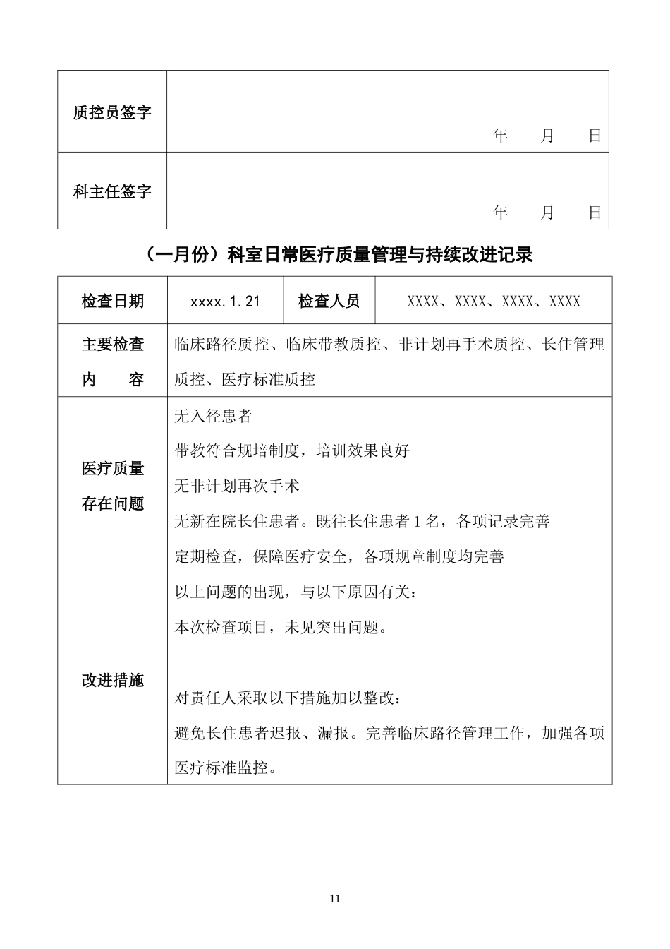 ICU、重症医学科医疗质量持续改进记录本(43页)_第12页