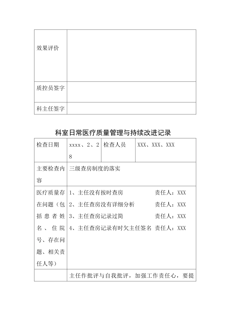 医疗质量持续改进记录本(93页)_第7页