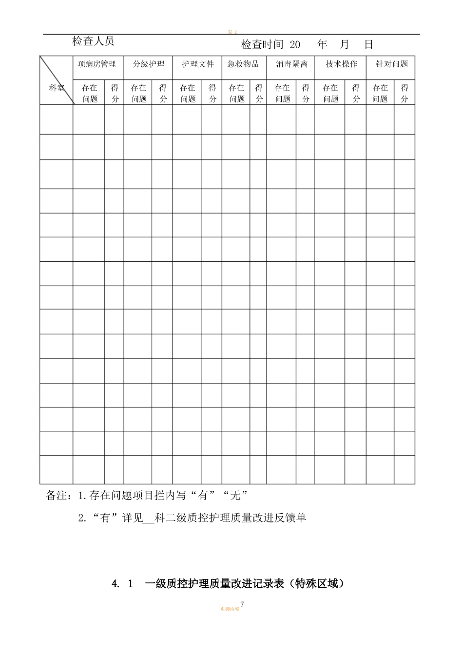 护理质量检查表_第7页