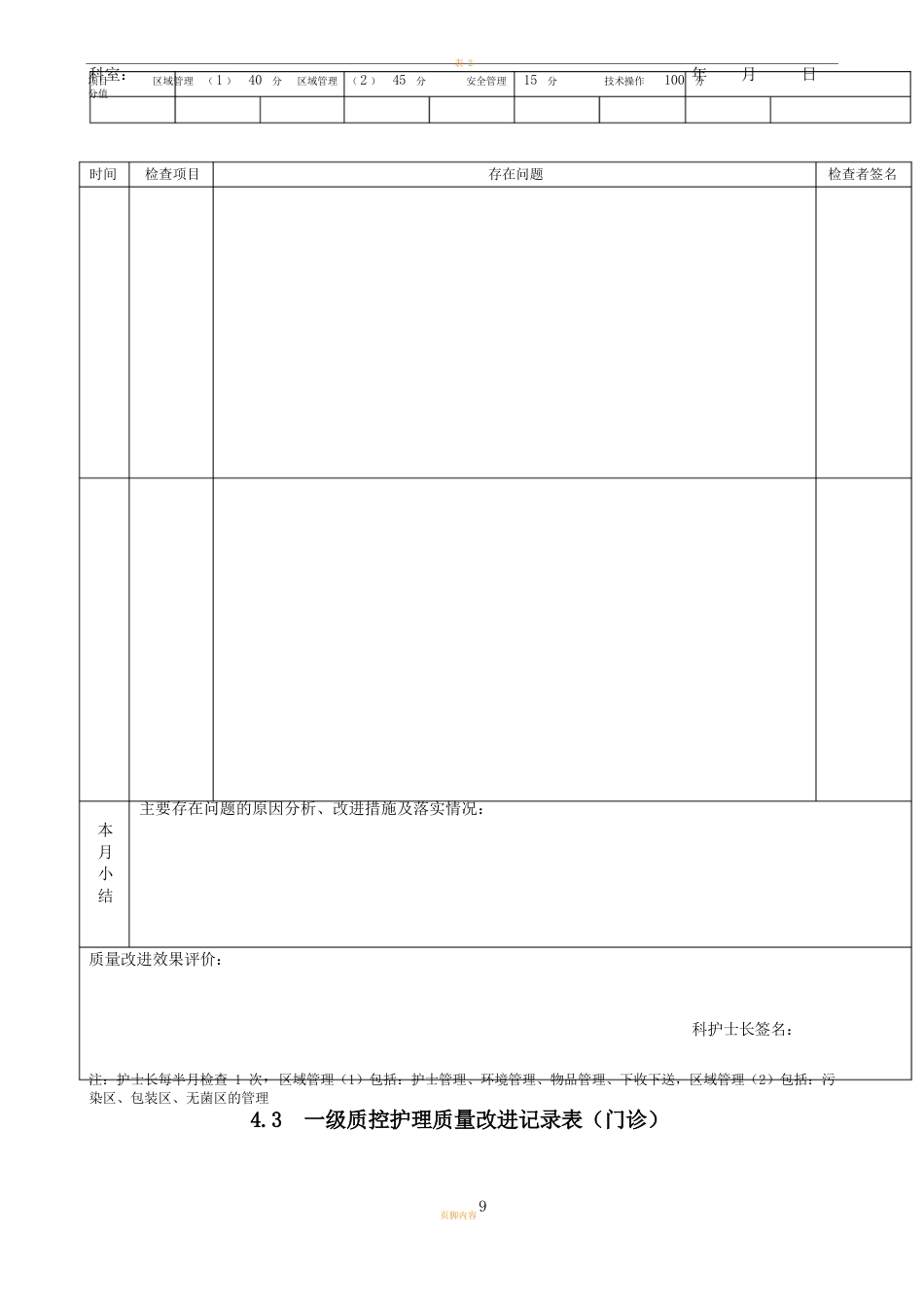 护理质量检查表_第9页