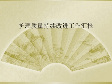 护理质量持续改进工作汇报