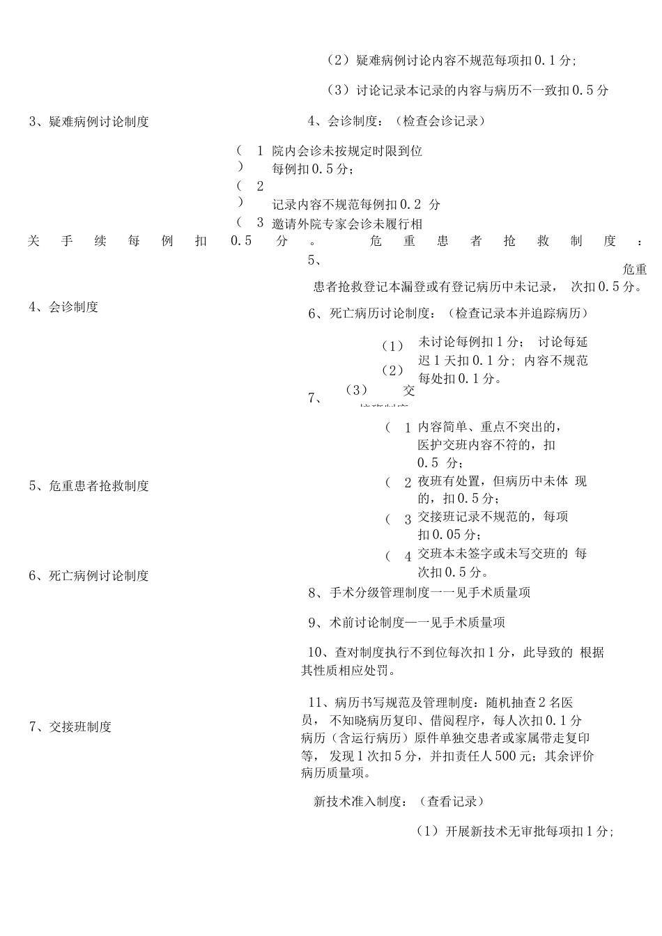 临床科室医疗质量 管理考核评分表_第2页