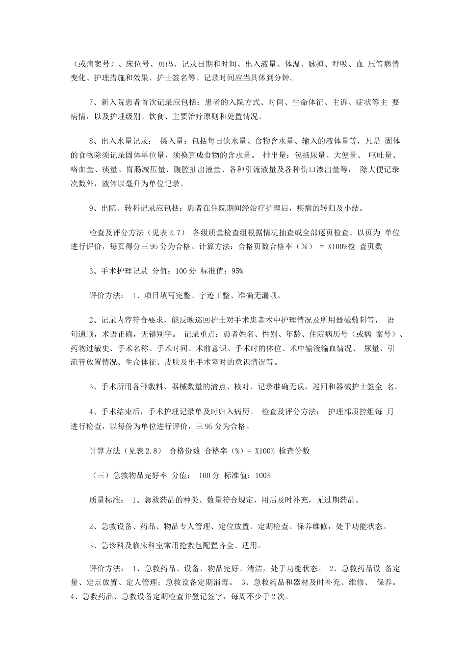 护士质量 考核评分表_第3页