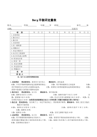 berg平衡评定量表