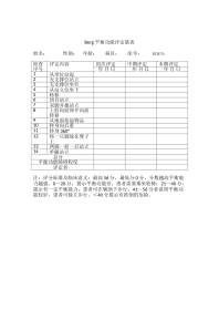 Berg平衡功能评定量表