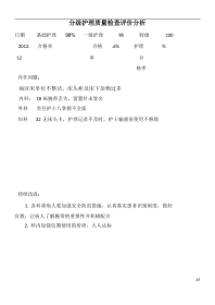 分级护理质量检查评价分析